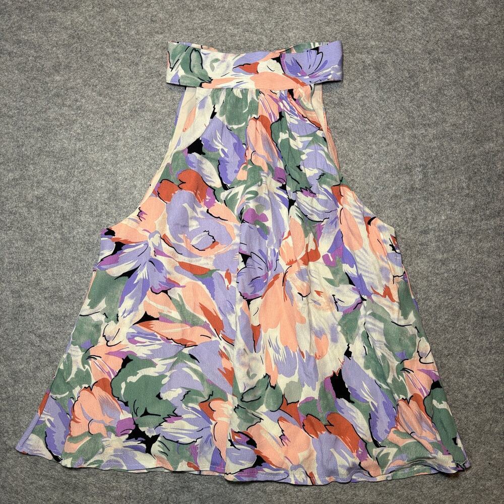 Lulus Women Blouse S Floral Abstract Multi-Color Bohemian Casual Summer